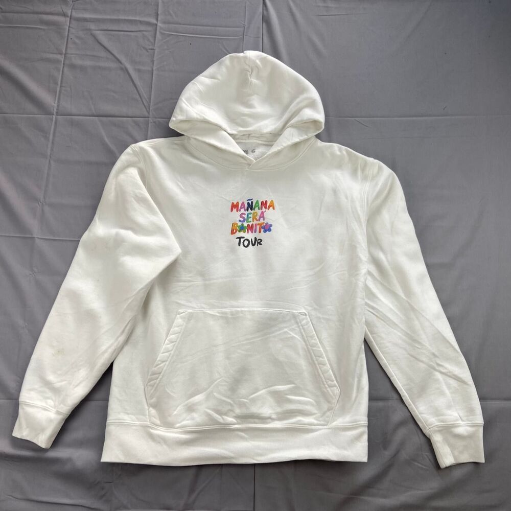 Karol G Bichota Tour Hoodie Small White Cotton Pullover Official Merch 100 Trim